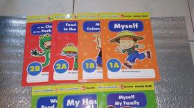 Best Learning Education Activity Book 1A、1B、2A、2B、3A、4A、4B—7册合售，已使用书内有划线字迹