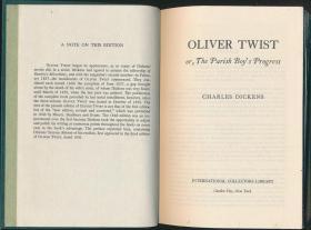 精装毛边本《Oliver Twist》（雾都孤儿）（狄更斯著·国际收藏家图书馆英文版）