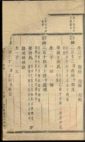 安儒蒋氏元房房谱影印本
