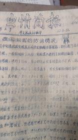 1957年陕西耀县【虫情简报2】（手写油印）