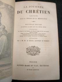 JOURNEE DU CHRETIEN（有1882年签名 内附精美雕刻版插图4张）