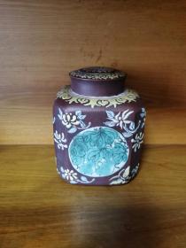杨彭年款紫砂方形盖罐