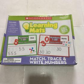 Match, Trace & Write Numbers Learning Mats Ages 5 & Up Grades K-2  库存书未拆封