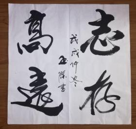 手书真迹书法：玉杰行书《志存高远》四尺斗方