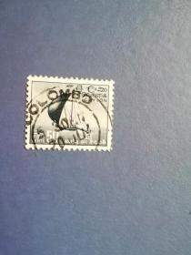 外国邮票   锡兰邮票 1951年帆船（信销票)