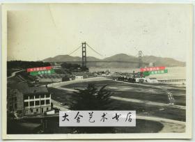 1937年3月29日旧金山金门大桥全貌老照片