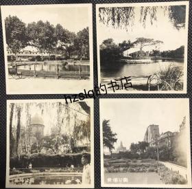 【系列照片】早期上海著名公园4张合售，含复兴公园、虹口公园、襄阳公园、黄埔公园。组照少见、品佳难得