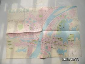 武汉市交通游览图（4开，1984年，有折痕，折叠配送，详见图S）