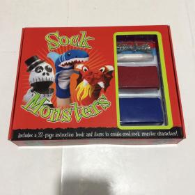 SOCK MONSTERS  INCLUDES A 32-PAGE INSTRUCTION BOOK AND ITEMS TO CREATE COOL SOCK MONSTER CHARACTERS! 英文儿童手工制作