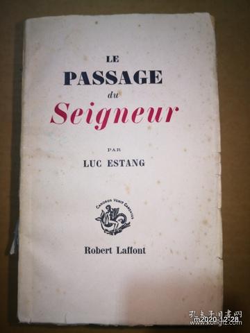 法文原版毛边书： LE PASSAGE DU SEIGNEUR   1948年