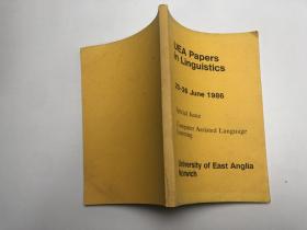 uea papers in linguistics   1986年6月25-26