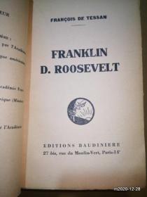 法文原版毛边书：FRANCOLS DE TESSAN FRANKLIN ROOSEVELT 富兰克林罗斯福 1948年