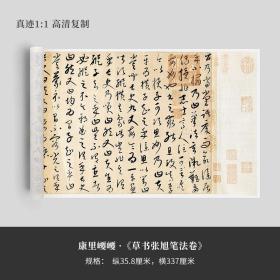 康里巎巎草书《张旭笔法卷》真迹复制品超清绢布艺术微喷馆藏品质