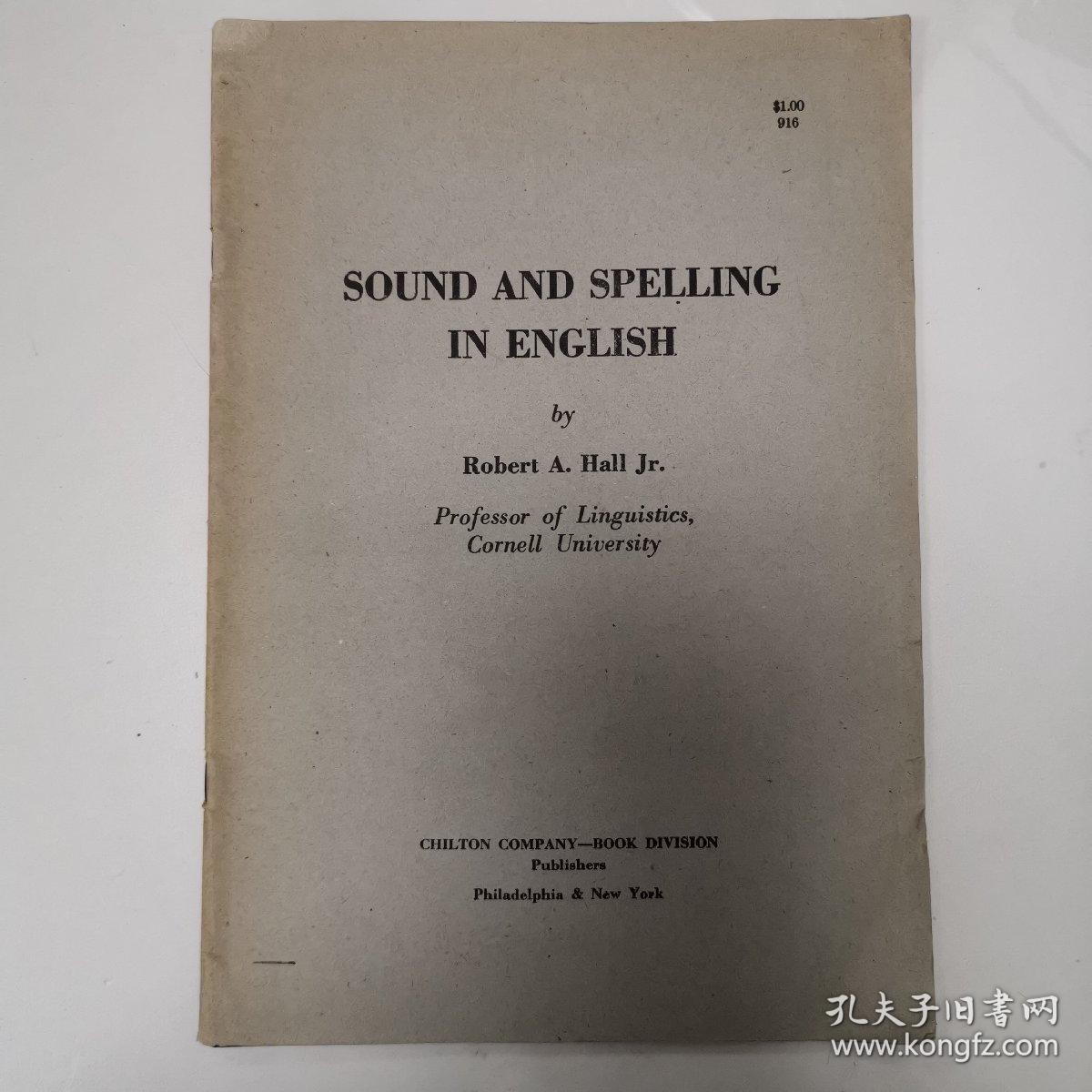 SOUND AND SPELLING IN ENGLISH（英语的读音与拼写）