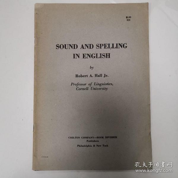 SOUND AND SPELLING IN ENGLISH（英语的读音与拼写）