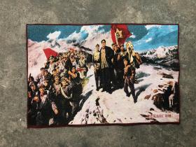 长征刺绣锦绣丝织画工艺刺绣画【小】