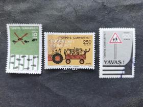 土耳其邮票（安全）：1977年-1979年道路安全 3枚