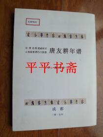 皇清诰授建威将军云南提督署四川提督——唐友耕年谱（大16开  唐公友耕第五代后人唐劳绮 印赠）