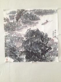 冯汉江 国画 山水 渔歌入浦