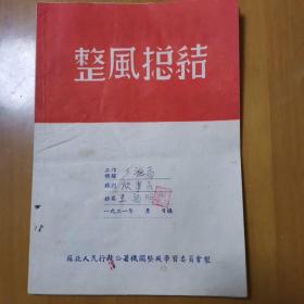 整风搃结（1951年）苏北人民行政公暑机关整风学习委员会制