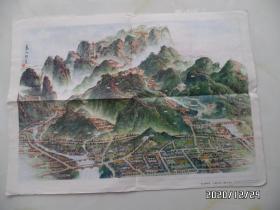 泰山游览图（4开，1981年1版1印，有折痕，折叠配送，详见图）