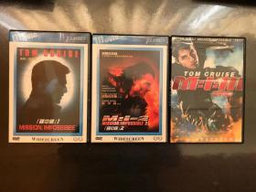 碟中谍系列打包:1-3部电影合售DVD收藏版三碟装
带盒装销售