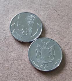 纳米比亚5分纪念币 硬币 直径约17mm 非洲钱币 年份随机 收藏