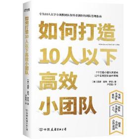 新书--如何打造10人以下高效小团队