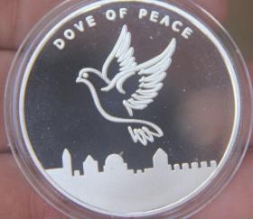 纪念章 镀银 鸟 硬币 直径约40mm