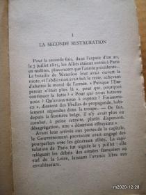 法文原版毛边书：J.FOUQUES DUPARC LE TROISIEME RICHELIEU  LIBERATEUR DU TERKITOIRE EN 1815