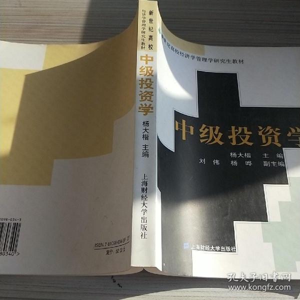 中级投资学——新世纪高校经济学管理学研究生教材