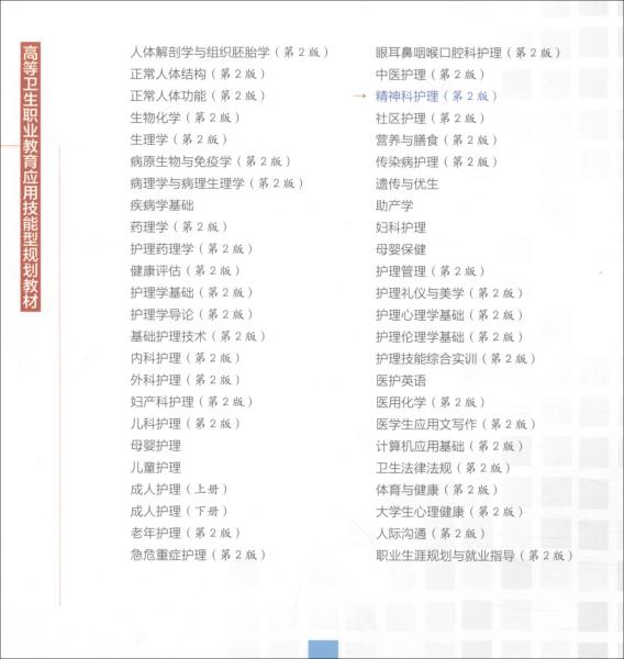 精神科护理（第2版）/应用技能型规划教材/配增值