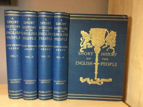 1902-1903 A Short History Of The English People  四册全19*25.5CM
