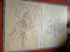六十年代北京市电车路线图