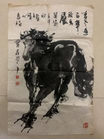 名家字画：周高福 马图一幅69*45cm