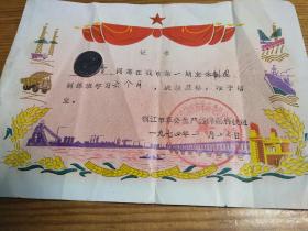 1974年镇江市革委会生产指挥组科技证书