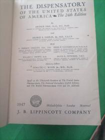 民国 1947年英文版：【United states dispensatory --osol-farrar 24th edition 】