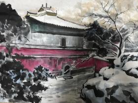 戴泽《都门瑞雪》徐悲鸿重要的弟子，新中国美术教育奠基人，中国第二代油画家代表人物，中央美术学院奠基人，中国美术家协会第一批会员，徐悲鸿教育学派代表人物。