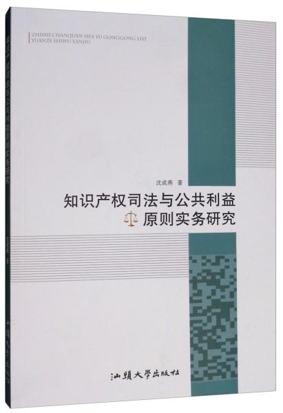 知识产权司法与公共利益原则实务研究