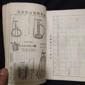 《农药调制撒布必携》昭和十二年印刷 1935年 苍德玉编著 业进步社出版发行 私藏 品佳 书品如图