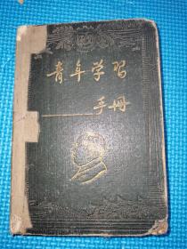 笔记本 日记本 青年学习手册 毛泽东侧面像 内页粘满老包装纸老宣传画老广告纸等