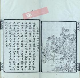 【提供资料信息服务】清光绪四年俞敬义堂刊本：闺训图说，由清代俞增光编订，何云梯绘图。全书分上下卷，收录历代女训事迹一百则，分为：孝女类、烈女类、贞女类、贤女类、孝妇类、烈妇类、节妇类、贤妇类、贤母类、贤姑嫂类、贤嫡妾类等，图文并茂。本店此处销售的为该版本的日本进口手工宣纸包角线装，原大全彩仿真，高档艺术微喷绘。