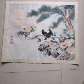 著名画家 游浩 国画工笔花鸟5 真迹 永久保真