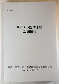 CRH1AA型动车组车辆概述
