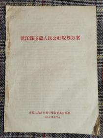 丽江县玉龙人民公社规划方案1958年10月