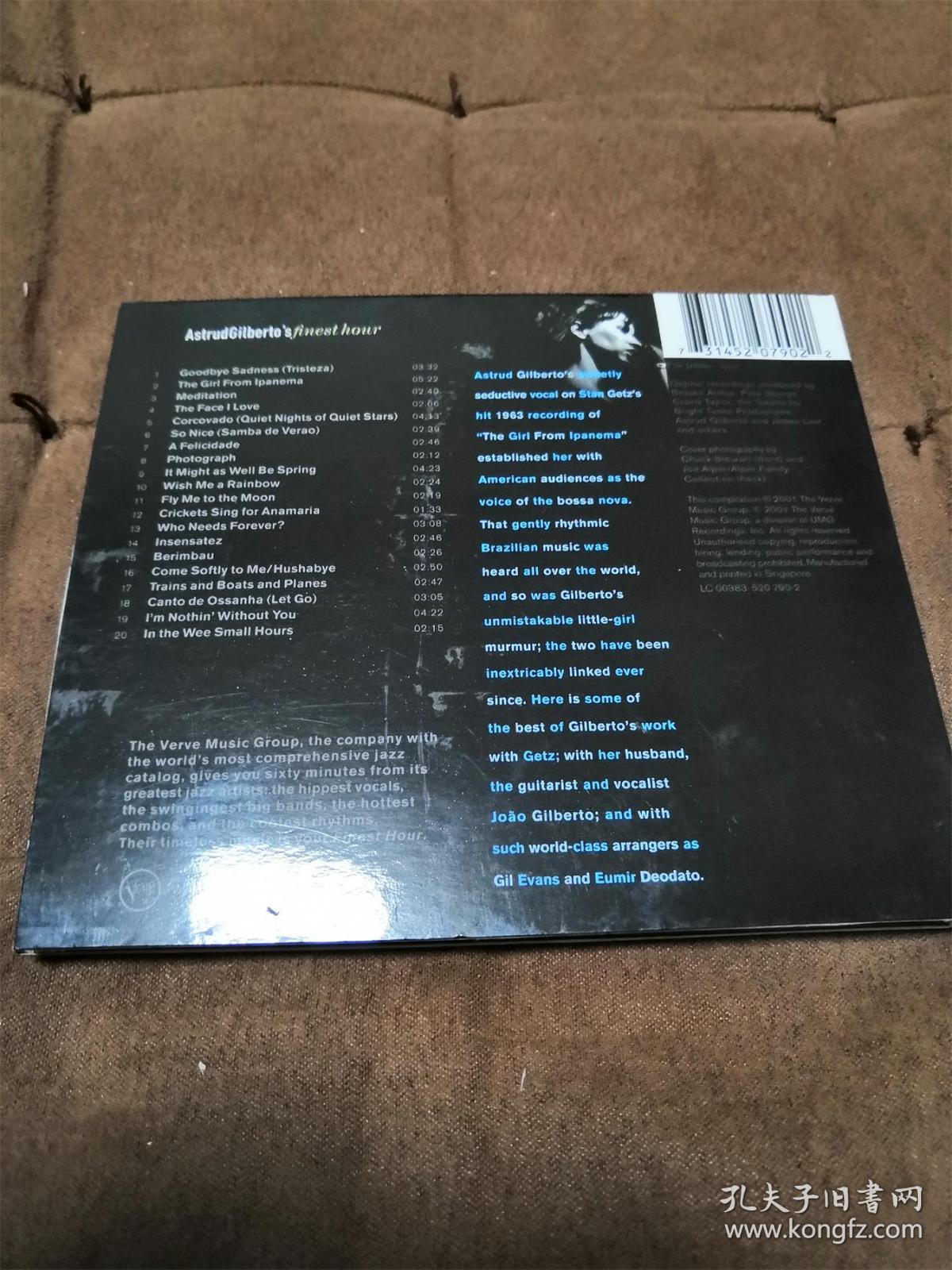 稀少绝品 Verve  Astrud Gilberto -Finest Hour  美24K金碟天龙1MS1首版