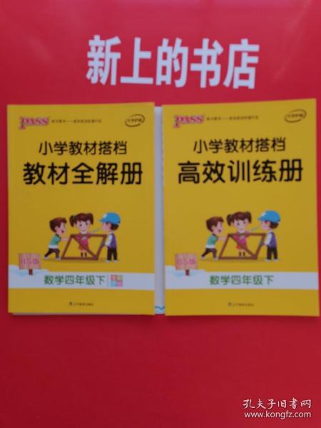 小学教材搭档：数学（四年级下 BS版 全彩手绘大字版 套装共2册）