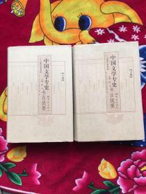 中国文学专史书目提要（上下卷）书名页签名被撕后粘；详见图；实物拍照