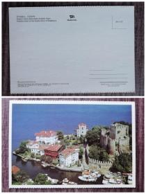 外国明信片， 土耳其原版，斯普鲁恩斯海峡，古典城堡，品如图