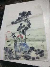 荷塘秋色〖陈庆霖  水墨画〗